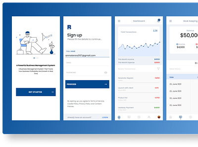 Accounting account bookkeeping ui ux