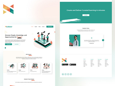 Nzukoor landing page ui ux web design