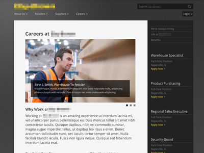 Careers Page design web