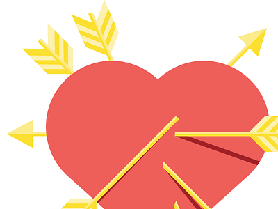 Valentine's arrow cupid design heart valentines