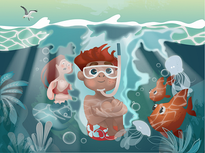 Under the sea design illustration vector