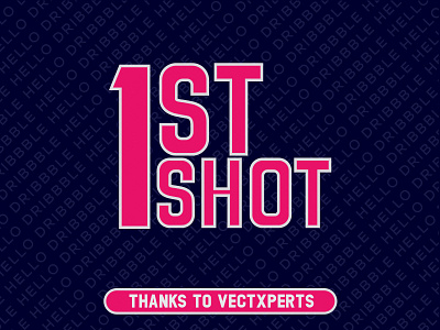 dribbble 1st shot 1st shot first shot hello mahfuzswaron thanks typography vector