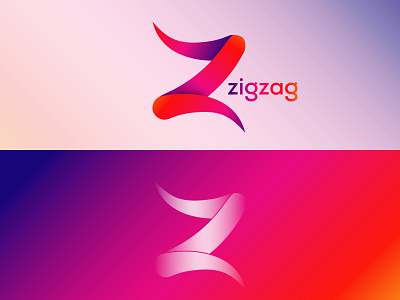 zigzag logo design gradient graphic letter logo letter z logo logo design mahfuzswaron minimalist logo vector