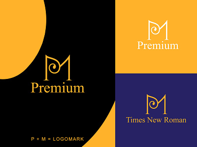 Letter P & M Logo Design - Premium