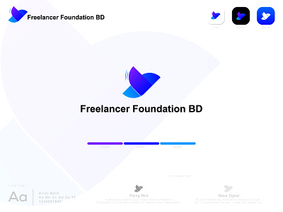 Abstract Logo Design- Freelancer Foundation BD abstract logo bird logo branding flying bird freelancer foundation freelancer logo gradient logo graphic design iconic logo inspiration logo design symbol logo logo design logo ideas logodesign mahfuzswaron minimalist logo modern logo