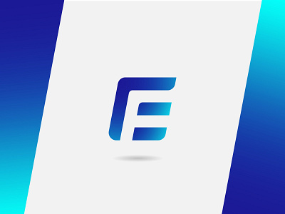 F Letter Negative Space Modern Tech Logo Design