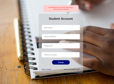 Create Accountlogin ui webdesign