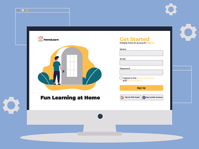 Home Learn Sign Up course create account design illustration login online course register sign in sign up ui vector web design