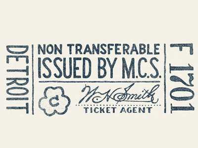 Michigan Central Station detroit michigan train ticket vintage