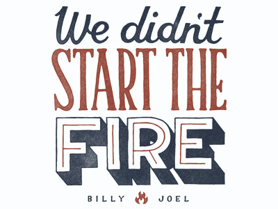 'We Didn't Start the Fire' Billy Joel apparel lyrics merch music t shirt