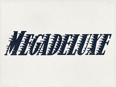 Megadeluxe handmade italic movement serif speed lines type
