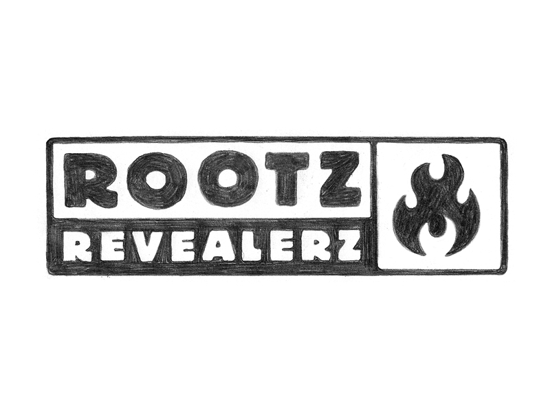 RR ruffs logo music process reggae roots roughs sketch