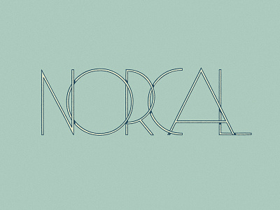 NorCal lettering norcal northern california overlap shadows type vintage