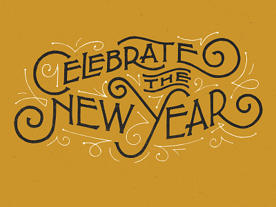 NYE rough handmade lettering new years quick rough typography