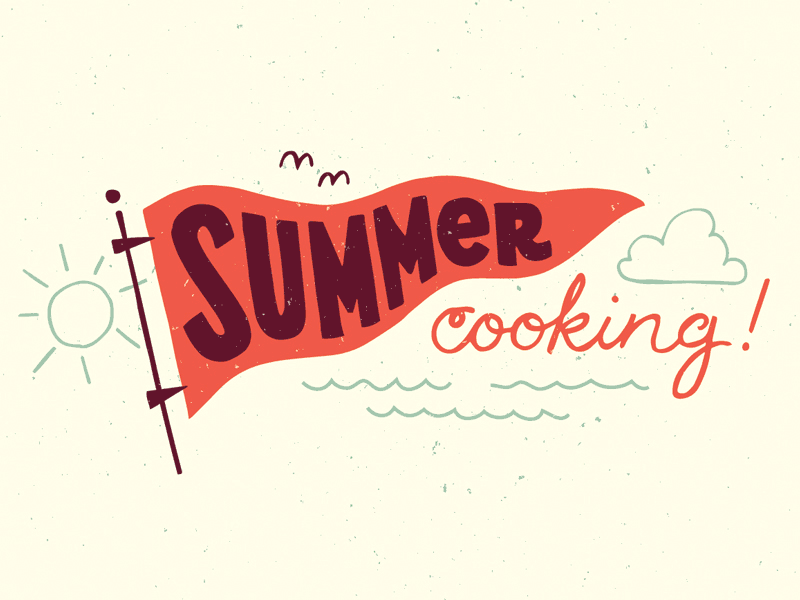 Summertime fun good vibes handmade illustration lettering summer typography