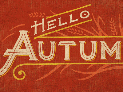 Autumn autumn burlap fall feed bag hand lettering signage typography vintage