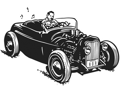 ROR hotrod hotrod illustrator ink pencil photoshop vintage