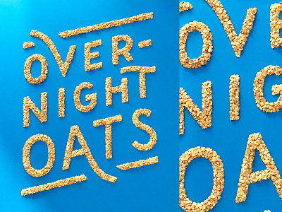 Overnight Oats animation breakfast commercial food handmade lettering oats stop frame animation type typography