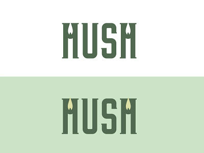 Hush Wordmark Logo Design