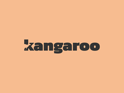 Kangaroo Negative Space Logo | Creative Logo