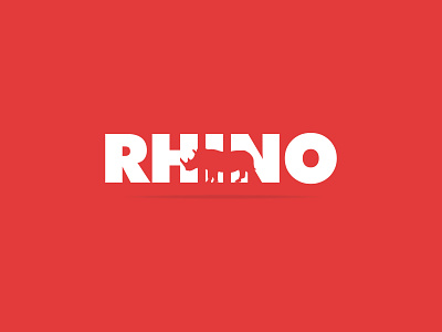 Rhino Negative Space Logo | Creative Logo