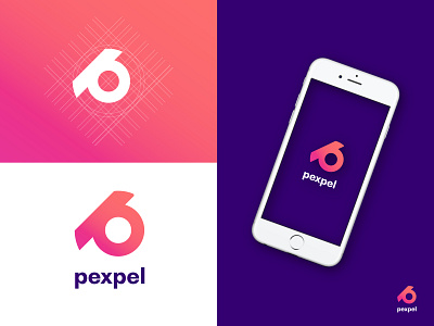 p modern letter logo | app logo design | abstract