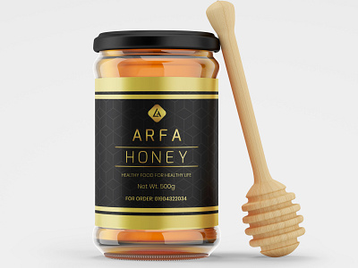 "ARFA" HONEY LABEL DESIGN craft design glass honey jar label packaging packaging design paper pattern