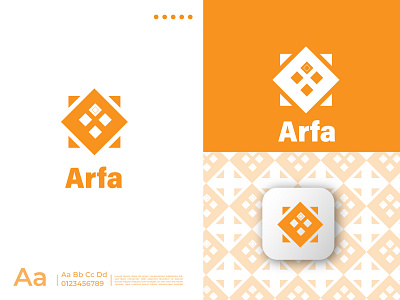 Square Abstract Logo Design Concept for "ARFA"