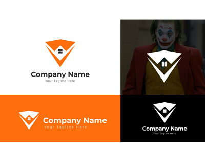 Creative real estate logo design | Joker Concept branding business company estate graphic graphic design house logo modern real template