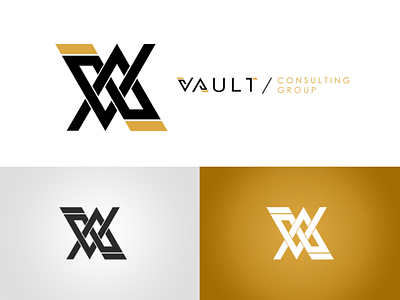 VAULT LOGO Geometric Logo for Construction Company branding celtic knot combination logo geometric design lettermark lettermark logo logo vector
