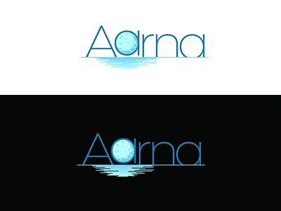 Moon and Waves Inspired logo