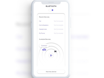 Bluetooth App UI app design graphic design icon ux