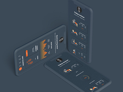 Fitness App UI app design fitness app graphic design icon illustration ui ux