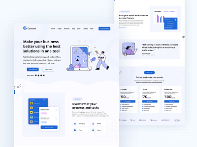 Saas Web UI UX Landing Page Design