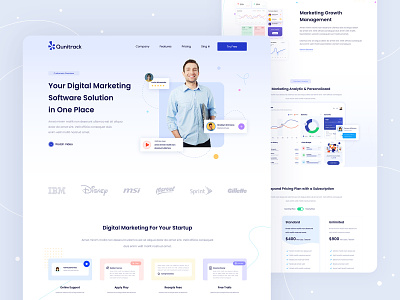 Qunitrack || Digital Marketing Web UI UX Design