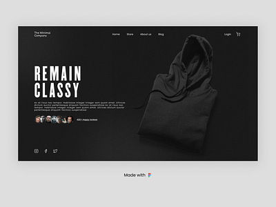 The Minimal Company - eCommerce Site figma landing page minimal ui