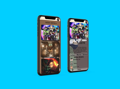 Mobile version anime app adobexd anime app design beginner xd design