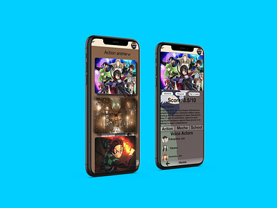 Mobile version anime app adobexd anime app design beginner xd design