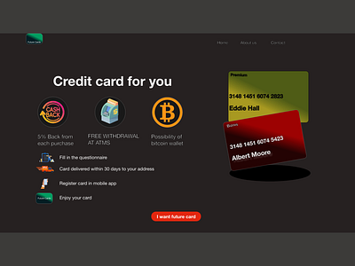 Credit Card web adobexd beginner creditcard webdesign website design
