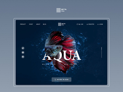 Betta Fish - Exploration Hero Section Website app betta fish design fish hero section hero website logo ui web