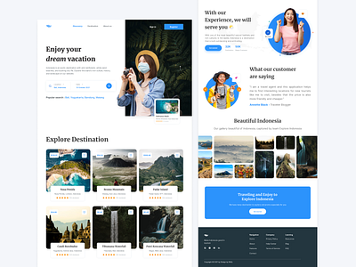 Explore Indonesia - Travel Website app branding design indonesia website tourism tourism website travel travel app travel website typography ui ux web