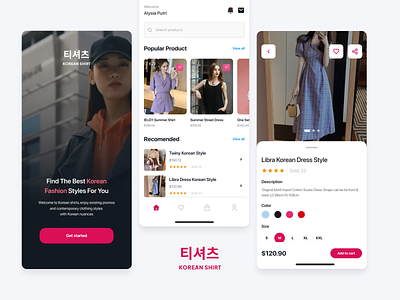 Korean Shirt - Fashion Apps app design ecommerce fashion fashion apps graphic design korean mobile odamachallenge01 typography ui ux woman