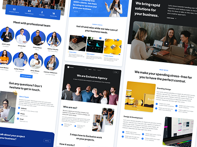 Exclusive Agency - Landing page Design agency agency website app branding clean design landing page minimalist ui web