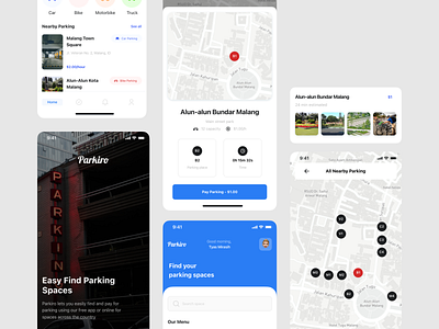 Parkiro - Parking Apps 🅿️ app clean design minimalist mobile parking parking apps product design ui