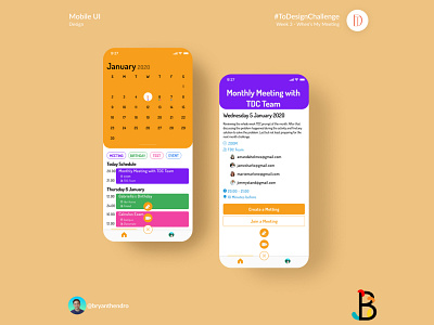 Week 3 #ToDesignChallenge - When's My Meeting (Light Mode) figma meeting meeting app mobile app mobile ui photoshop schedule schedule app ui uidesign