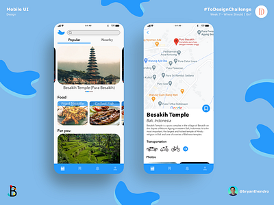 Week 7 #ToDesignChallenge - Where Should I Go? adobexd design logo mobile app mobile ui travel travel app traveling ui uidesign