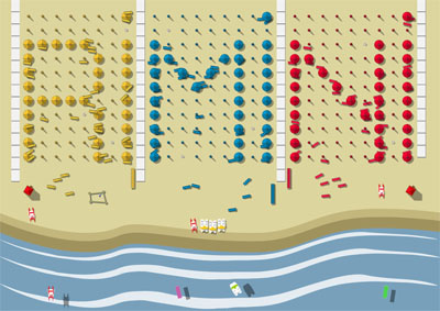 Riminibeach beach doodle rimini vector