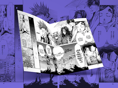 Comic Manga comic editorial editorial design graphic design manga