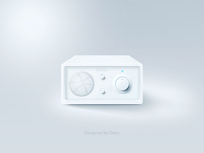 Dribbble Speaker app icon sound ui white