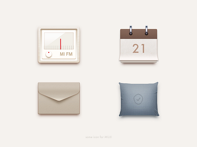 some icon for MUJI calendar color e mail fm icon muji paper safe center wood